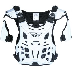 PLASTRON FLY REVEL ROOST OFF-ROAD CE BLANC Pare pierre moto cross