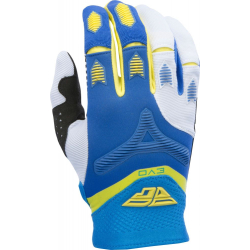 GANTS FLY EVO 2.0 BLEU/JAUNE/BLANC Gant moto cross