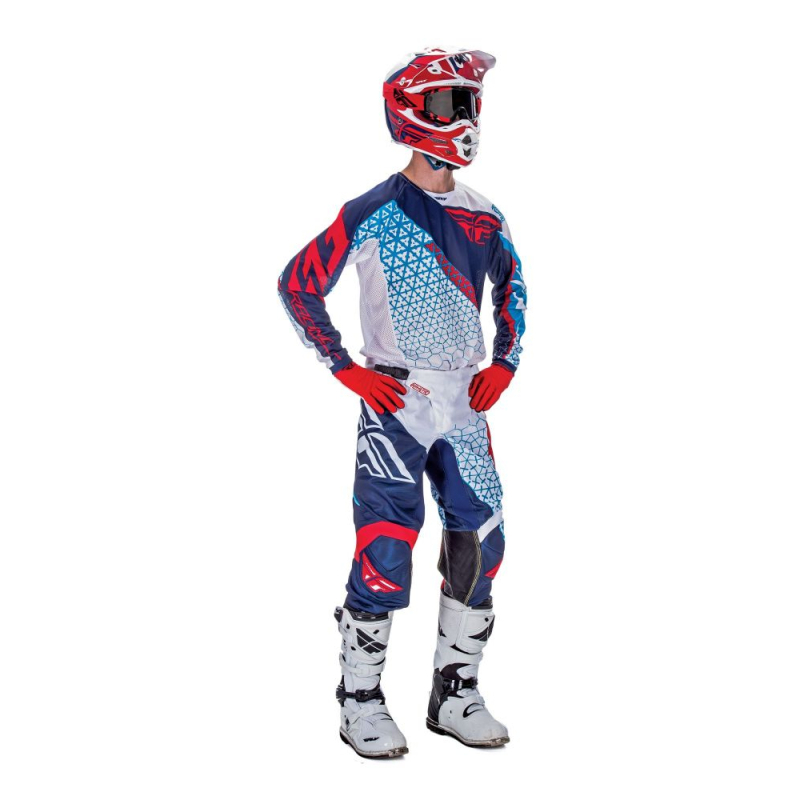 MAILLOT KINETIC MESH BLEU/BLANC/ROUGE Maillot moto cross