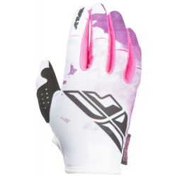 GANTS FLY KINETIC FEMME ROSE/BLANC Gant moto cross femme