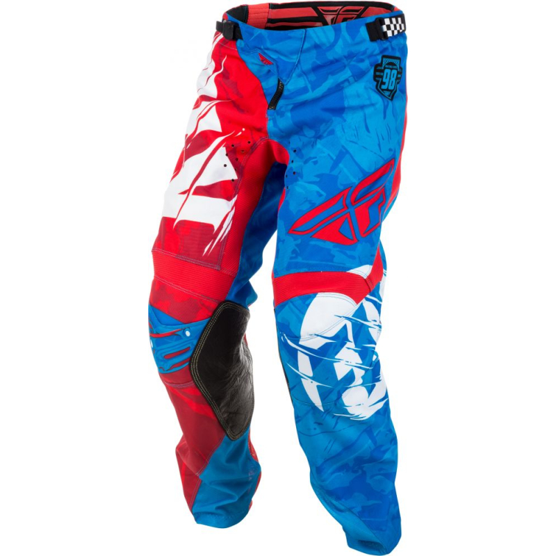 PANTALON FLY KINETIC OUTLAW 2018 ROUGE/BLANC/BLEU Pantalon moto cross enfant
