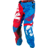 PANTALON FLY KINETIC OUTLAW 2018 ROUGE/BLANC/BLEU Pantalon moto cross enfant