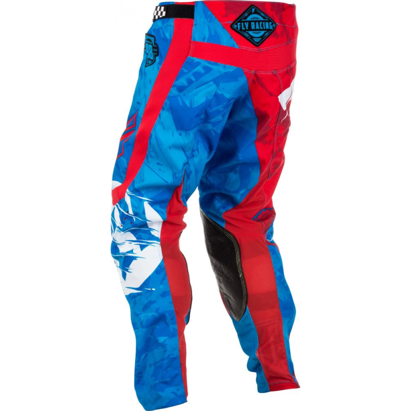 PANTALON FLY KINETIC OUTLAW 2018 ROUGE/BLANC/BLEU Pantalon moto cross enfant