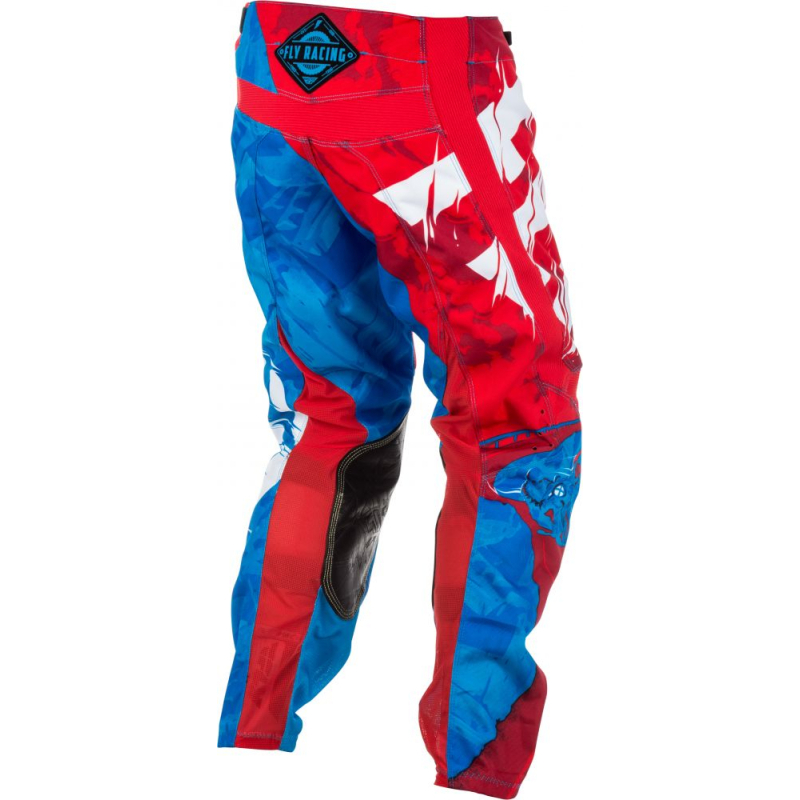 PANTALON FLY KINETIC OUTLAW 2018 ROUGE/BLANC/BLEU Pantalon moto cross enfant