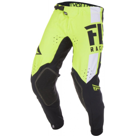 PANTALON FLY EVO 2019 JAUNE FLUO/NOIR/BLANC Pantalon moto cross