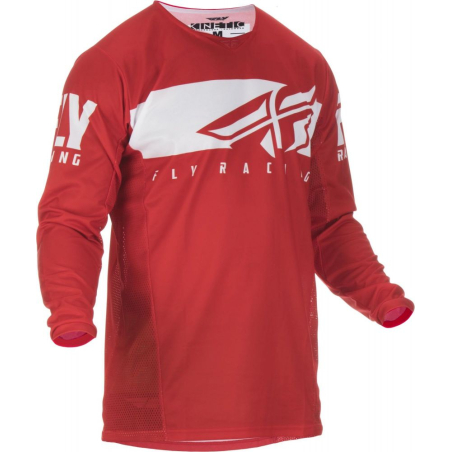 MAILLOT FLY KINETIC SHIELD 2019 ROUGE/BLANC Maillot moto cross