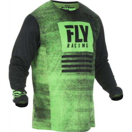 MAILLOT FLY KINETIC NOIZ 2019 NEON VERT/NOIR Maillot moto cross