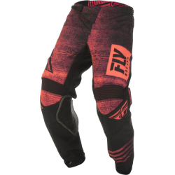 PANTALON FLY KINETIC NOIZ 2019 NEON ROUGE/NOIR Pantalon moto cross enfant