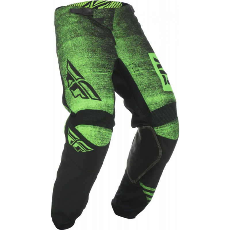PANTALON FLY KINETIC NOIZ 2019 NEON VERT/NOIR Pantalon moto cross enfant
