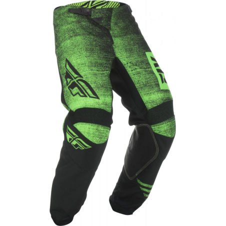 PANTALON FLY KINETIC NOIZ 2019 NEON VERT/NOIR Pantalon moto cross enfant