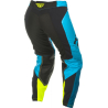 PANTALON FLY LITE FEMME BLEU/JAUNE FLUO Pantalon cross femme