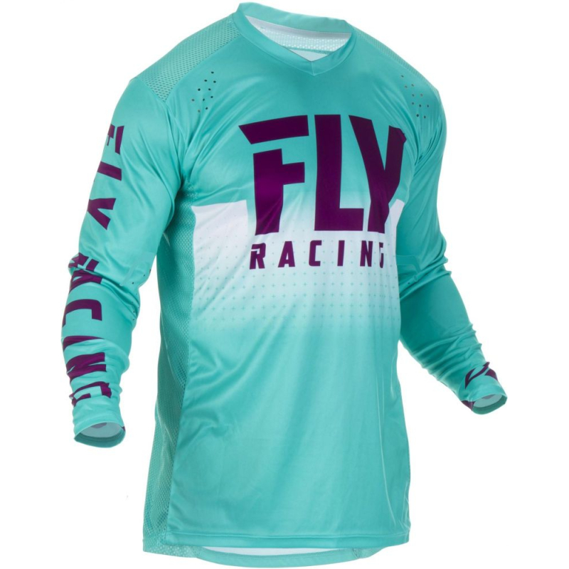 MAILLOT FLY LITE HYDROGEN 2019 BLEU CLAIR/POURPRE/BLANC Maillot moto cross