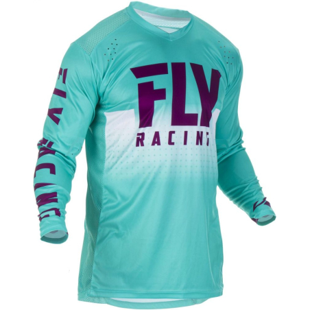 MAILLOT FLY LITE HYDROGEN 2019 BLEU CLAIR/POURPRE/BLANC Maillot moto cross