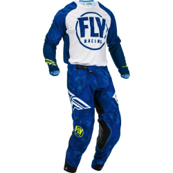 PANTALON FLY EVO 2020 BLEU/BLANC Pantalon moto cross