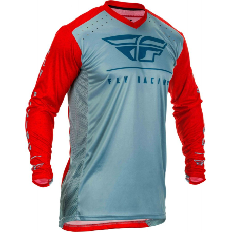 MAILLOT FLY LITE HYDROGEN 2020 ROUGE/GRIS/BLEU Maillot moto cross
