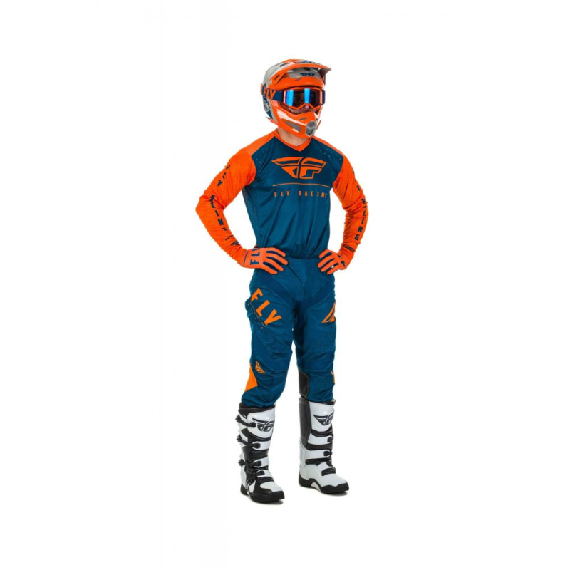 MAILLOT FLY LITE HYDROGEN 2020 ORANGE/BLEU Maillot moto cross