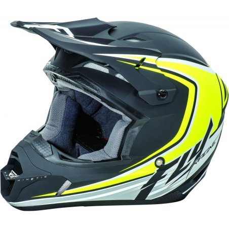 CASQUE FLY KINETIC FULL SPEED 2017 NOIR MAT/HI-VIZION Casque moto cross