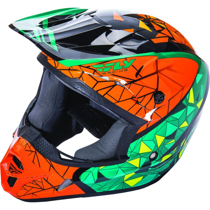 CASQUE FLY KINETIC CRUX ORANGE/TEAL/NOIR Casque moto cross