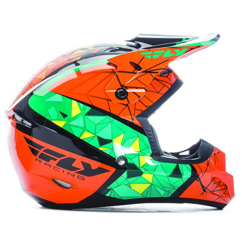CASQUE FLY KINETIC CRUX ORANGE/TEAL/NOIR Casque moto cross