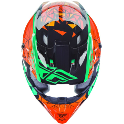 CASQUE FLY KINETIC CRUX 2017 ORANGE/TEAL/NOIR Casque moto cross