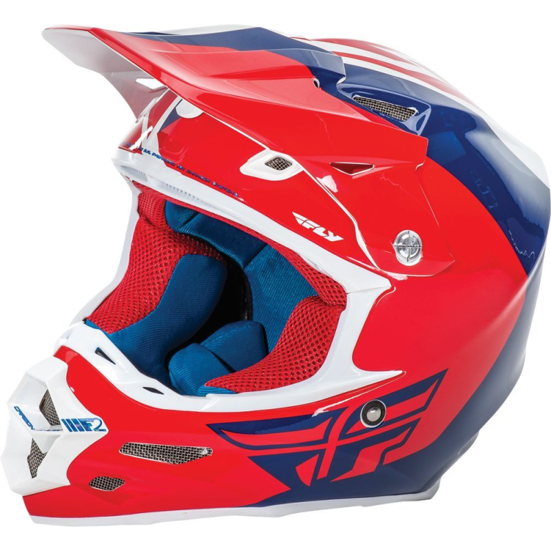 CASQUE FLY F2 CARBON PURE ROUGE-BLEU-BLANC Casque moto cross