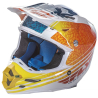 CASQUE FLY F2 CARBONE ANIMAL ORANGE/BLANC/TEAL Casque moto cross