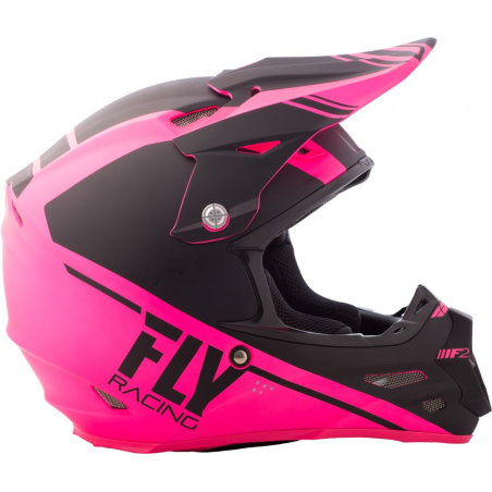 CASQUE FLY F2 CARBON REWIRE NOIR/ROSE Casque moto cross