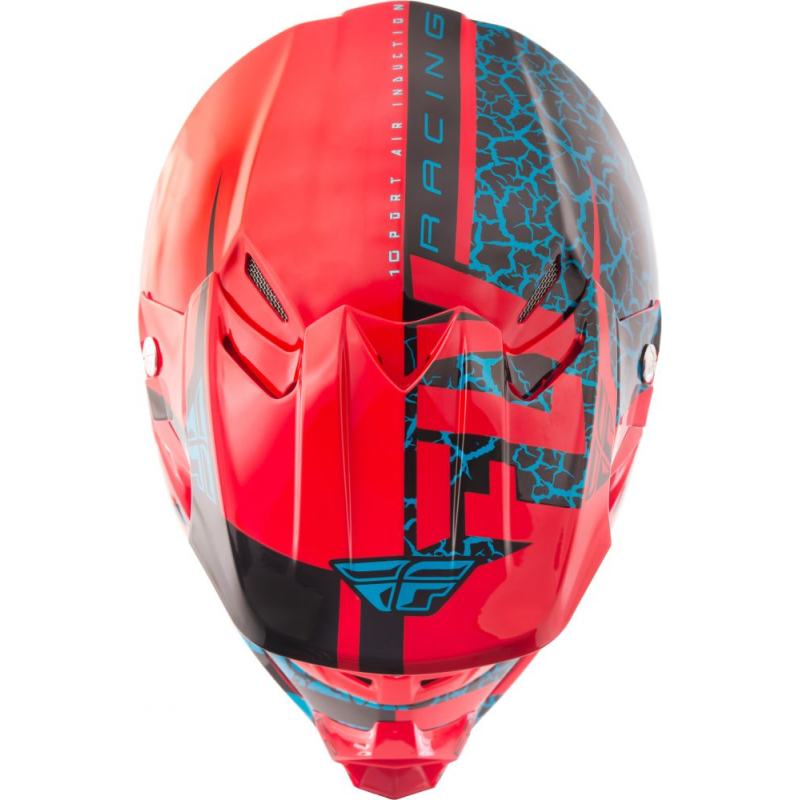 CASQUE FLY F2 CARBONE FRACTURE ROUGE/NOIR/BLEU Casque moto cross