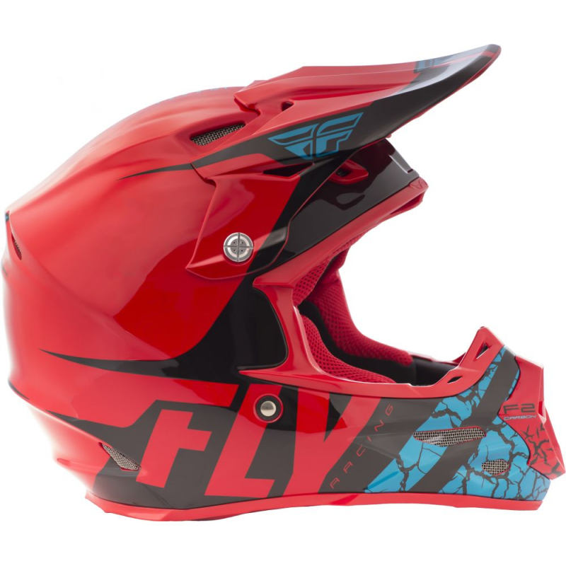 CASQUE FLY F2 CARBONE FRACTURE ROUGE/NOIR/BLEU Casque moto cross