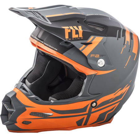 CASQUE FLY F2 CARBON 2018 FORGE MIPS NOIR/ORANGE/GRIS Casque moto cross