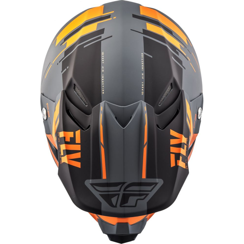 CASQUE FLY F2 CARBON 2018 FORGE MIPS NOIR/ORANGE/GRIS Casque moto cross