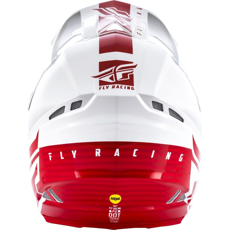 CASQUE FLY F2 MIPS SHIELD 2020 BLANC/ROUGE Casque moto cross
