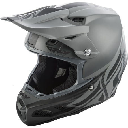 CASQUE CROSS FLY F2 MIPS SHIELD 2020 NOIR/GRIS MAT Casque moto cross