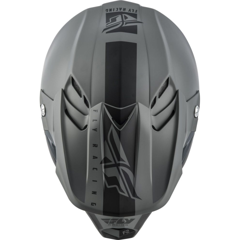 CASQUE CROSS FLY F2 MIPS SHIELD 2020 NOIR/GRIS MAT Casque moto cross