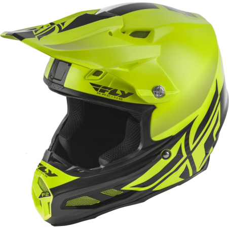 CASQUE FLY F2 MIPS SHIELD 2020 JAUNE FLUO/NOIR Casque moto cross