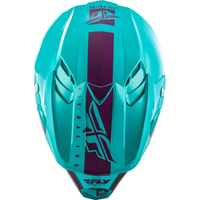 CASQUE FLY F2 MIPS SHIELD 2020 BLEU CLAIR/POURPRE Casque moto cross