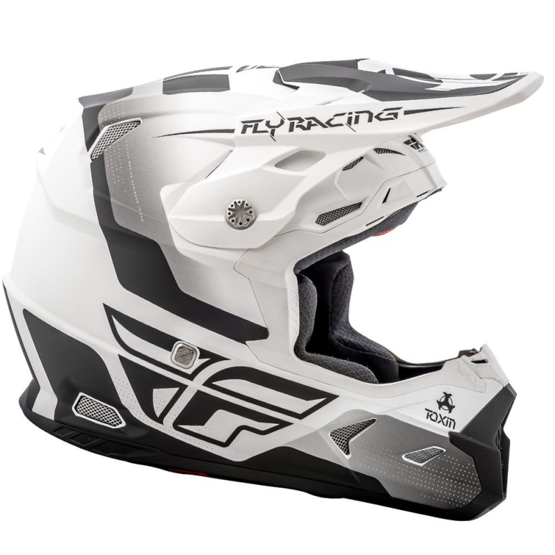 CASQUE FLY TOXIN 2019 ORIGINAL MAT BLANC/NOIR Casque moto cross
