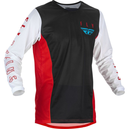 MAILLOT FLY KINETIC MESH ROUGE/BLANC/BLEU Maillot moto cross