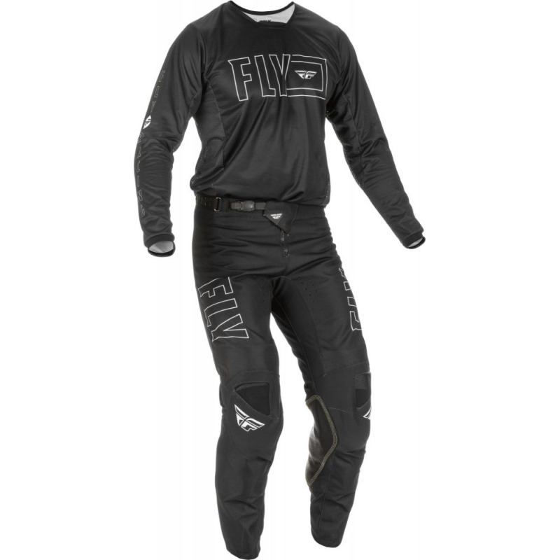 PANTALON FLY KINETIC FUEL NOIR/BLANC Pantalon moto cross