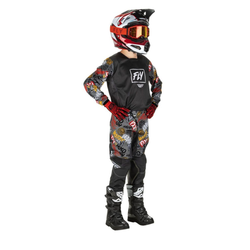PANTALON FLY KINETIC REBEL NOIR/GRIS Pantalon moto cross enfant