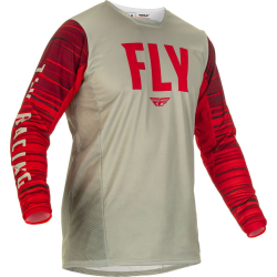 MAILLOT FLY KINETIC WAVE GRIS/ROUGE Maillot moto cross