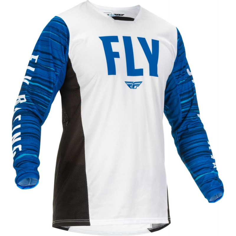 MAILLOT FLY KINETIC WAVE BLANC/BLEU Maillot moto cross