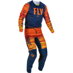 PANTALON FLY KINETIC WAVE NAVY/ORANGE Pantalon moto cross