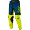 PANTALON FLY KINETIC WAVE JAUNE FLUO/BLEU Pantalon moto cross enfant