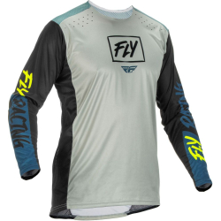 MAILLOT FLY LITE GRIS/TEAL/JAUNE FLUO Maillot moto cross