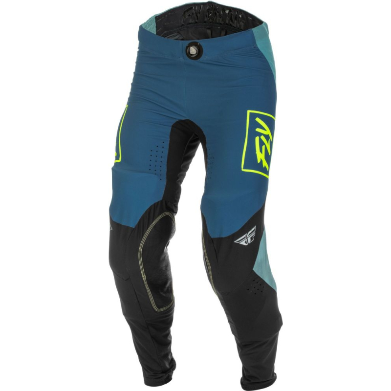 PANTALON FLY LITE GRIS/TEAL/JAUNE FLUO Pantalon moto cross