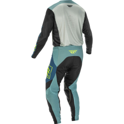 PANTALON FLY LITE GRIS/TEAL/JAUNE FLUO Pantalon moto cross