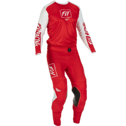 PANTALON FLY LITE ROUGE/BLANC Pantalon moto cross