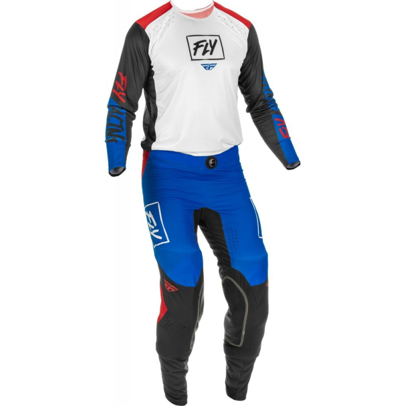 PANTALON FLY LITE ROUGE/BLANC/BLEU Pantalon moto cross