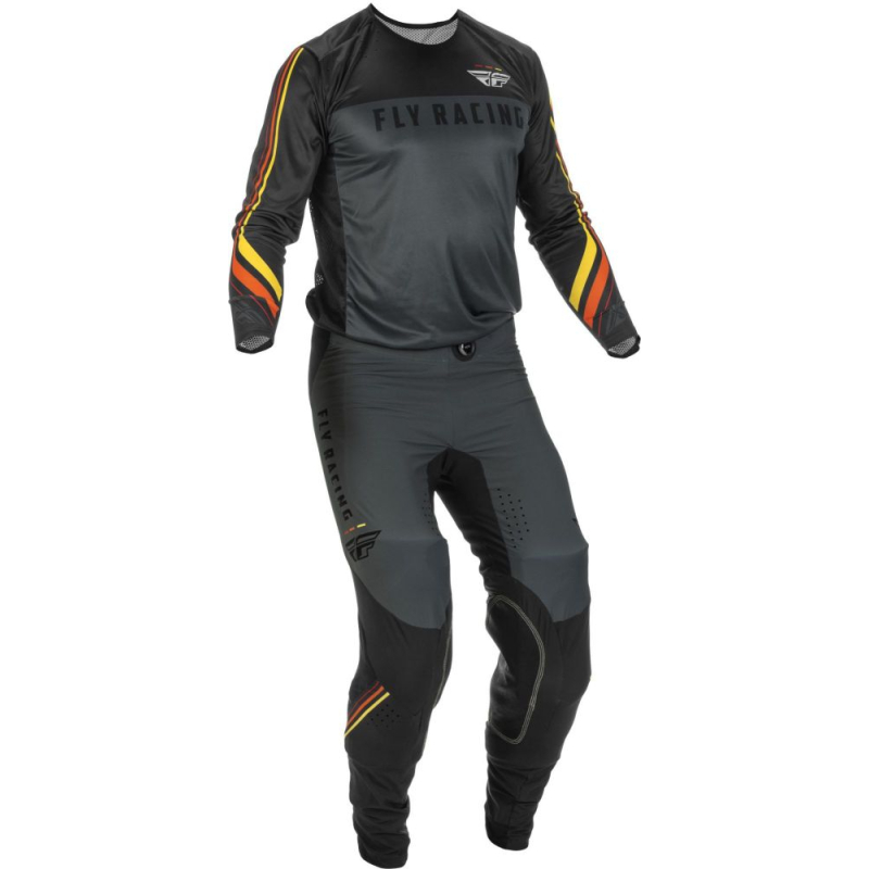 PANTALON FLY LITE S.E. SPEEDER METAL/ROUGE/JAUNE Pantalon moto cross